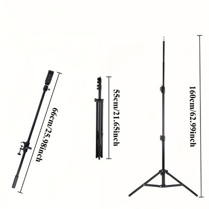 Adjustable Tripod 62-Inch Adjustable Iron Tripod | 360° Rotation, Detachable Top Mount, Suitable for Phone Display, Live Streaming, Teaching, and Sketching - Includes Travel Bag, Perfect Christmas Gift