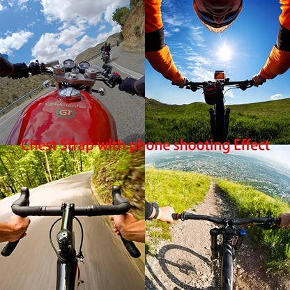 Durable Phone Holder 5-in-1 Chest Mount Phone Holder | Durable ABS Material, Adjustable Strap, Ergonomic Shoulder Design - Perfect for Vlogging, Fishing, Hiking & Live Streaming