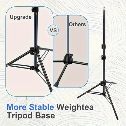 Adjustable Tripod 62-Inch Adjustable Iron Tripod | 360° Rotation, Detachable Top Mount, Suitable for Phone Display, Live Streaming, Teaching, and Sketching - Includes Travel Bag, Perfect Christmas Gift