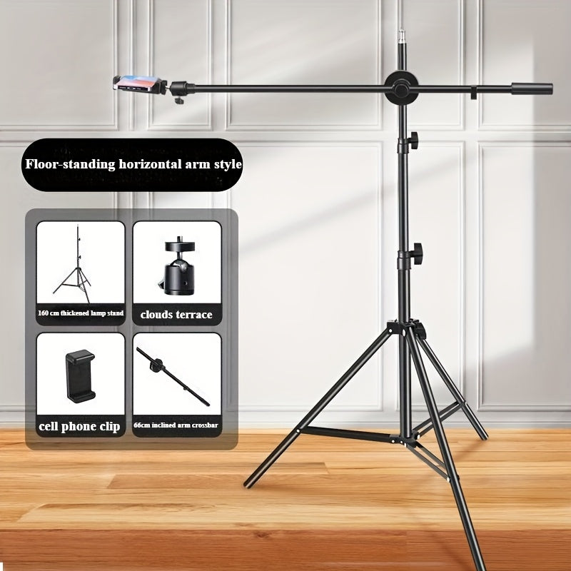 Adjustable Tripod 62-Inch Adjustable Iron Tripod | 360° Rotation, Detachable Top Mount, Suitable for Phone Display, Live Streaming, Teaching, and Sketching - Includes Travel Bag, Perfect Christmas Gift